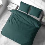 Premium satin påslakanset „Green Stripe Satin“. Påslakanset 135x200, 140x200 cm, 200x200 cm Premium satin påslakanset „Green Stripe Satin“. Påslakanset 135x200, 140x200 cm, 200x200 cm