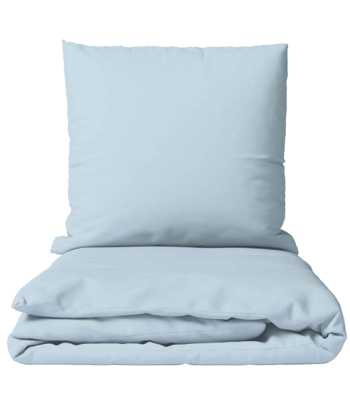 Premium satin påslakanset „Light blue glow“. Satin påslakan