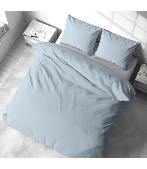 Premium satin påslakanset „Light blue glow“. Satin påslakan