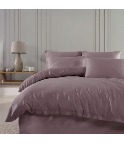 Premium satin påslakanset „Lilac“. Satin påslakan