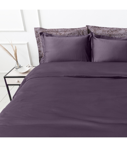 Premium satin påslakanset „Mauve“. Satin påslakan