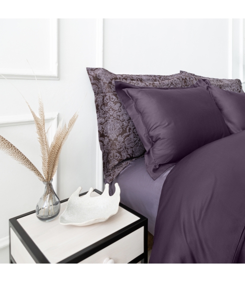 Premium satin påslakanset „Mauve“. Satin påslakan
