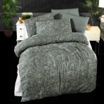 Satin påslakanset „Melina Green“. Påslakanset 135x200, 140x200 cm, 200x200 cm, 200x220 cm Satin påslakanset „Melina Green“. Påslakanset 135x200, 140x200 cm, 200x200 cm, 200x220 cm