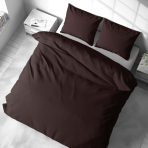 Premium satin påslakanset „Chesnut glow“. Enfärgade sängkläder, 140x200 cm, 200x200 cm, 200x220 cm, 240x220 cm