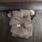 Premium satin påslakanset „Mink“. Enfärgade sängkläder, 200x200 cm, 200x220 cm Premium satin påslakanset „Mink“. Enfärgade sängkläder, 200x200 cm, 200x220 cm