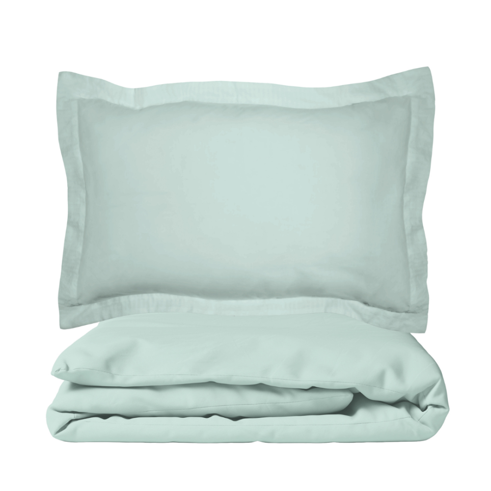 Premium satin påslakanset „Mint“. Enfärgade sängkläder, 160x200 cm Premium satin påslakanset „Mint“. Enfärgade sängkläder, 160x200 cm