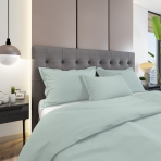 Premium satin påslakanset „Mint“. Enfärgade sängkläder, 160x200 cm Premium satin påslakanset „Mint“. Enfärgade sängkläder, 160x200 cm