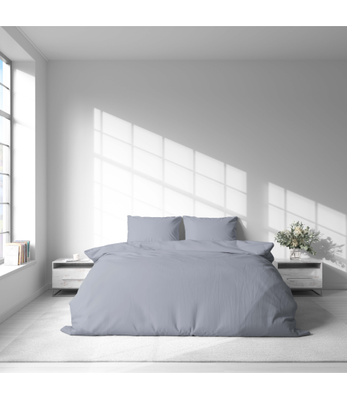 Premium satin påslakanset „Moon Grey Satin“. Satin påslakan