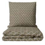 Premium satin påslakanset „Morocco forest grey“. Påslakanset 135x200, 140x200 cm, 200x200 cm, 200x220 cm, 240x220 cm