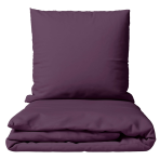 Premium satin påslakanset „Plum glow“. Enfärgade sängkläder, 140x200 cm, 200x200 cm, 200x220 cm, 240x220 cm