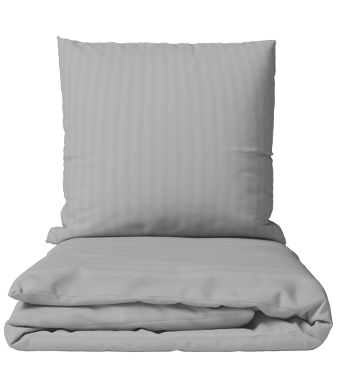 Premium satin påslakanset „Silver Stripe Sateen“. Satin påslakan
