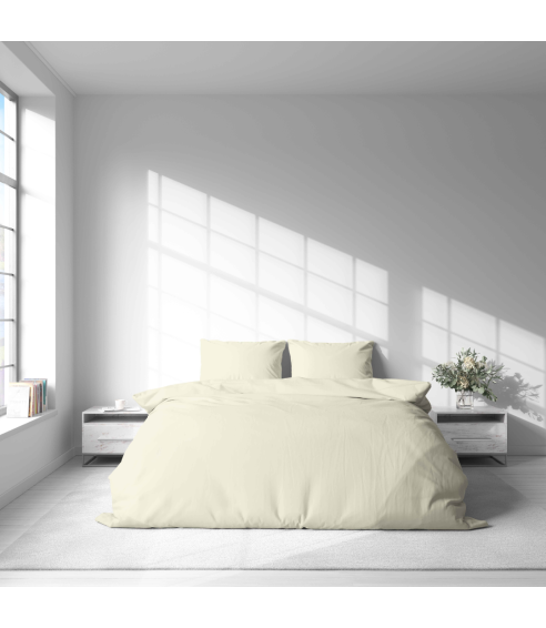 Premium satin påslakanset „Vanilla glow“. Satin påslakan