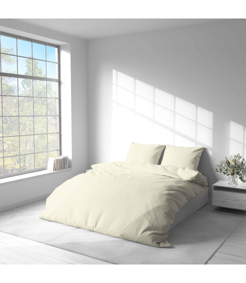 Premium satin påslakanset „Vanilla glow“. Satin påslakan