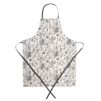 Förkläde „Ralph apron“. Förkläden. Ljust förkläde med grågrönt botaniskt växtmönster Förkläde „Ralph apron“. Förkläden. Ljust förkläde med grågrönt botaniskt växtmönster