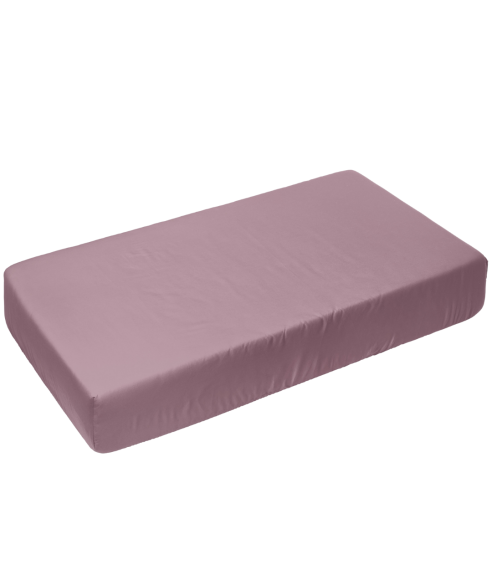 Satinlakan „Dusty pink glow“. Lakan utan resår