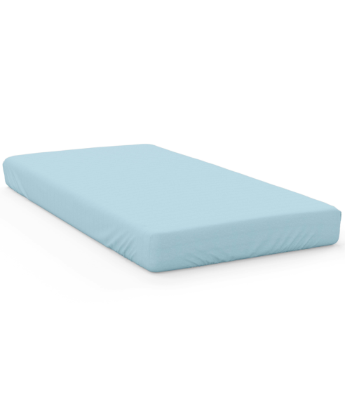 Satinlakan „Ice blue“. Lakan utan resår
