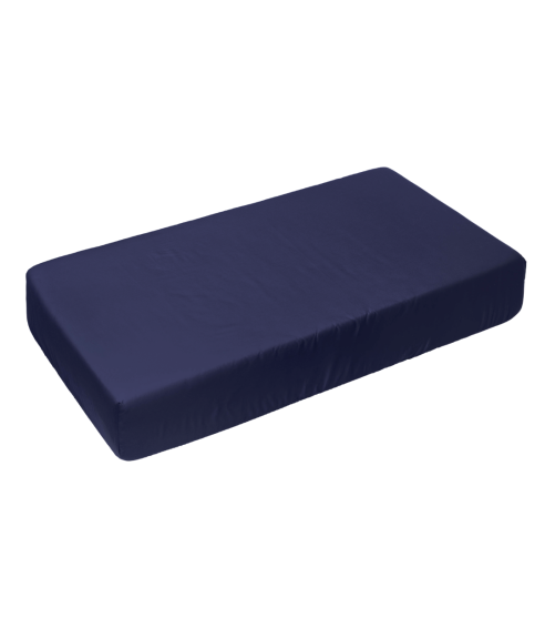 Satin dra-på-lakan „Blue glow“. Dra på lakan