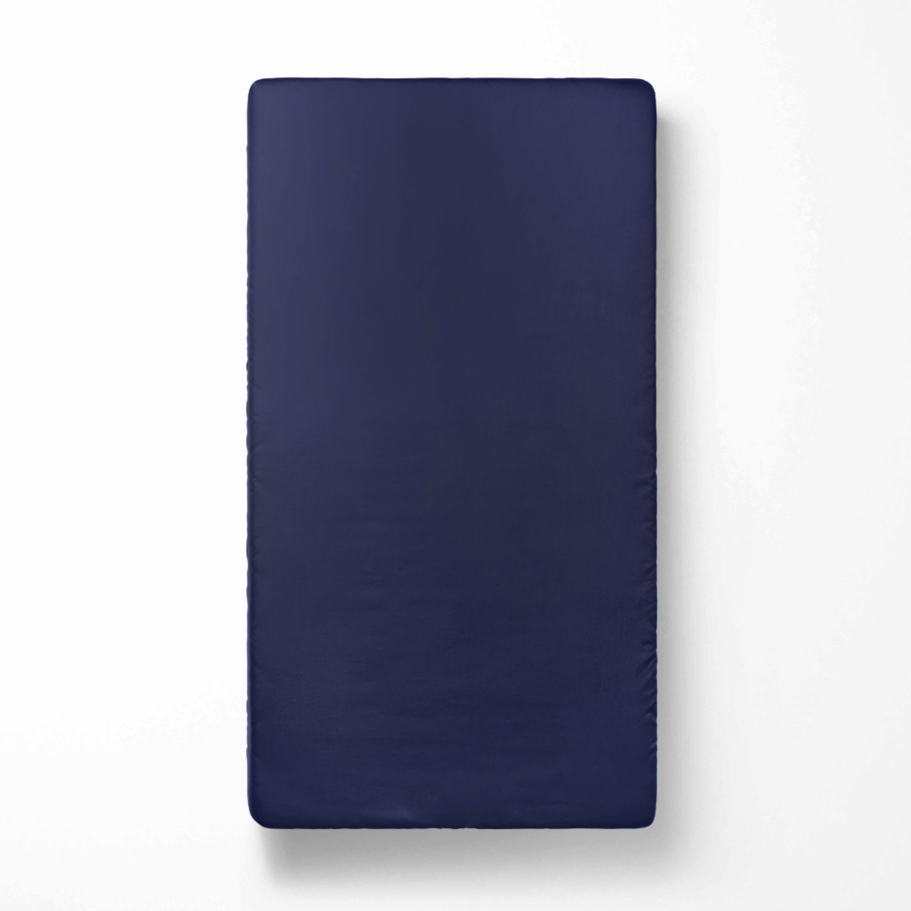 Satin dra-på-lakan „Blue glow“, 90x200 cm, 140x200 cm, 160x200 cm, 180x200 cm