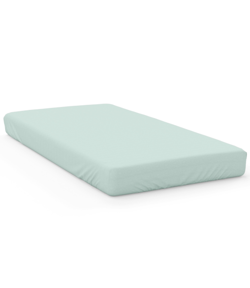 Satin dra-på-lakan „Mint“. Dra på lakan