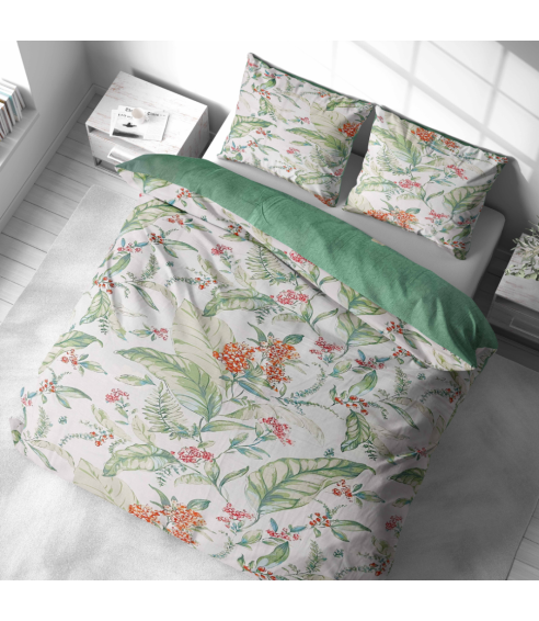 Satin örngott “Herbalia”. Örngott 50×70