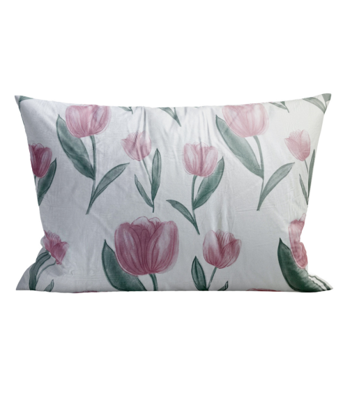 Satin örngott „Tuliplace“. Örngott 70×80