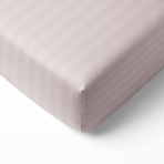 Satinlakan „Seashell Pink Stripe Satin flat sheet“, 150x220 cm, 200x220 cm, 220x240 cm