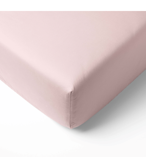 Satin dra på lakan „Classic pink fitted sheet“. Dra på lakan 90x200
