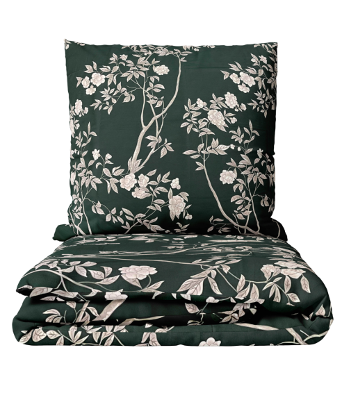 Satin påslakanset „Blooming Forest“. Satin påslakan