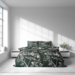 Satin påslakanset „Blooming Forest“. Påslakanset 135x200, 140x200 cm, 200x200 cm, 200x220 cm Satin påslakanset „Blooming Forest“. Påslakanset 135x200, 140x200 cm, 200x200 cm, 200x220 cm