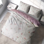 Satin påslakanset „Charming“. Mönstrade sängkläder, 140x200 cm, 200x200 cm, 200x220 cm