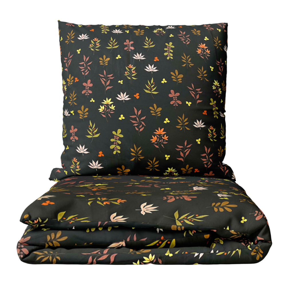 Satin påslakanset „Comforts“. Sängkläder med växtmotiv, 140x200 cm, 150x200 cm, 160x200 cm, 180x200 cm, 200x200 cm, 200x220 cm Satin påslakanset „Comforts“. Sängkläder med växtmotiv, 140x200 cm, 150x200 cm, 160x200 cm, 180x200 cm, 200x200 cm, 200x220 cm