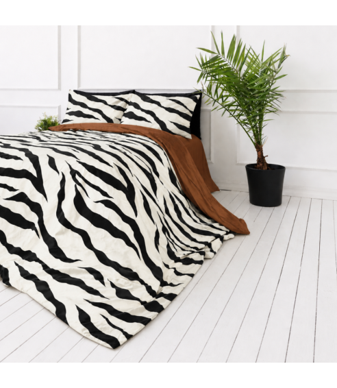 Satin påslakanset „Exotic Zebra“. Satin påslakan