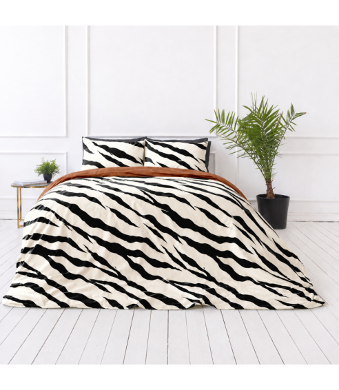 Satin påslakanset „Exotic Zebra“. Satin påslakan