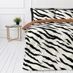 Satin påslakanset „Exotic Zebra“. Sängkläder med djurmönster, 140x200 cm, 200x200 cm, 200x220 cm. Bäddset i bomullssatin med svartvitt zebramönster Satin påslakanset „Exotic Zebra“. Sängkläder med djurmönster, 140x200 cm, 200x200 cm, 200x220 cm. Bäddset i bomullssatin med svartvitt zebramönster