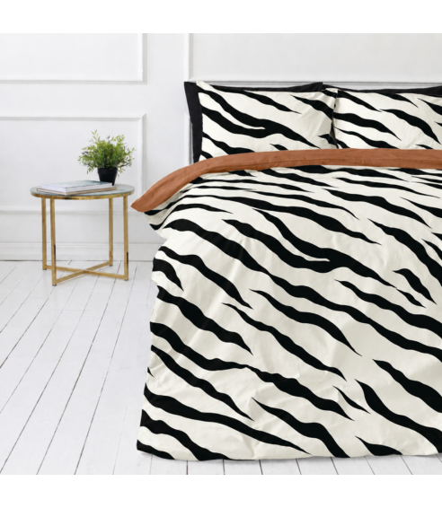 Satin påslakanset „Exotic Zebra“. Satin påslakan