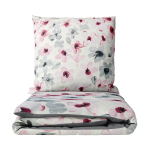 Premium satin påslakanset „Floral“. Sängkläder med växtmotiv, 140x200 cm, 160x200 cm, 200x200 cm, 200x220 cm
