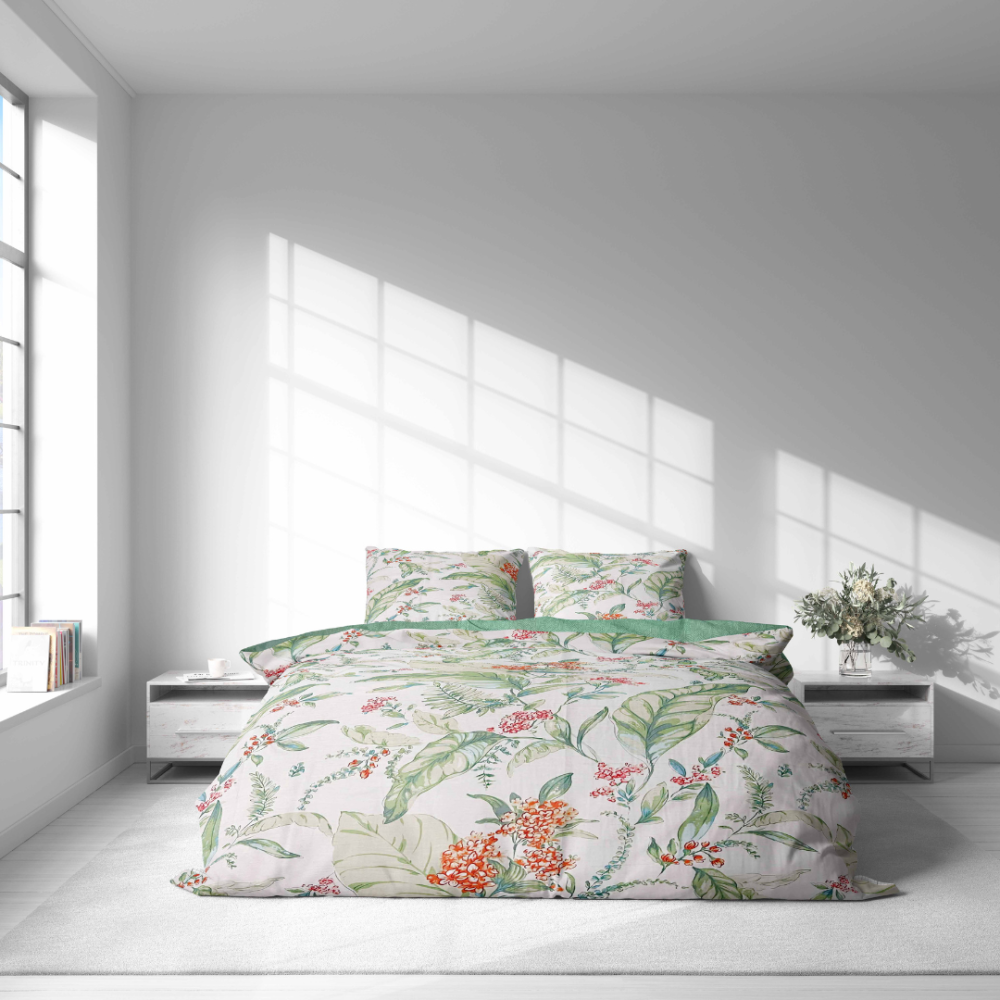 Premium satin påslakanset „Herbalia“. Påslakanset 200x220, 140x200 cm, 150x200 cm, 160x200 cm, 180x200 cm, 200x200 cm, 200x220 cm Premium satin påslakanset „Herbalia“. Påslakanset 200x220, 140x200 cm, 150x200 cm, 160x200 cm, 180x200 cm, 200x200 cm, 200x220 cm