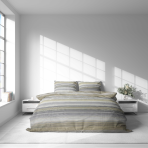 Satin påslakanset „Lineplay“. Grå sängkläder, 140x200 cm, 200x200 cm, 200x220 cm Satin påslakanset „Lineplay“. Grå sängkläder, 140x200 cm, 200x200 cm, 200x220 cm