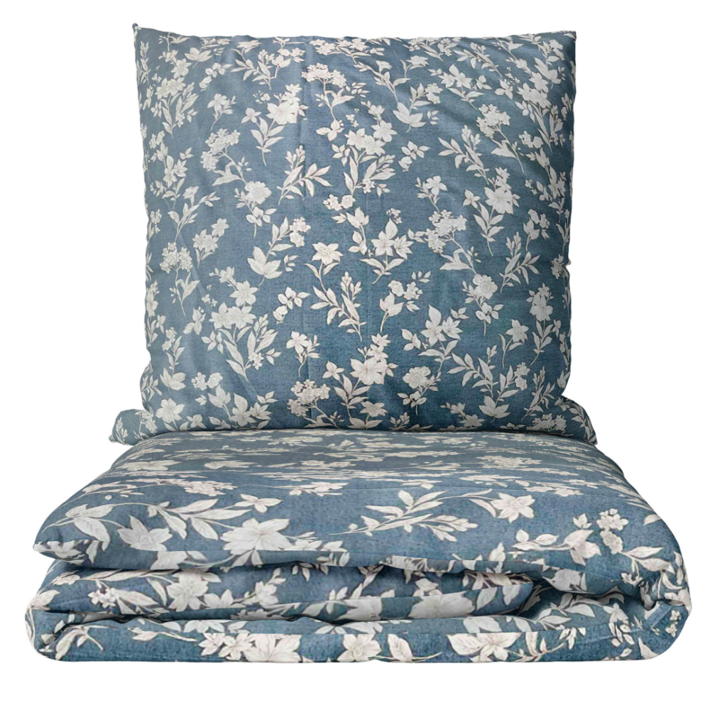 Satin påslakanset „Meadow“. Sängkläder med växtmotiv, 140x200 cm, 200x200 cm, 200x220 cm Satin påslakanset „Meadow“. Sängkläder med växtmotiv, 140x200 cm, 200x200 cm, 200x220 cm