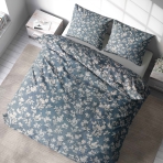 Satin påslakanset „Meadow“. Sängkläder med växtmotiv, 140x200 cm, 200x200 cm, 200x220 cm Satin påslakanset „Meadow“. Sängkläder med växtmotiv, 140x200 cm, 200x200 cm, 200x220 cm