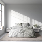 Satin påslakanset „Reverie“. Sängkläder med växtmotiv, 140x200 cm, 200x200 cm, 200x220 cm Satin påslakanset „Reverie“. Sängkläder med växtmotiv, 140x200 cm, 200x200 cm, 200x220 cm