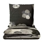 Satin påslakanset „Poppiescape“. Sängkläder med växtmotiv, 140x200 cm, 200x200 cm, 200x220 cm Satin påslakanset „Poppiescape“. Sängkläder med växtmotiv, 140x200 cm, 200x200 cm, 200x220 cm
