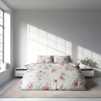 Premium satin påslakanset „Pure Romance“. Sängkläder med växtmotiv, 200x220 cm Premium satin påslakanset „Pure Romance“. Sängkläder med växtmotiv, 200x220 cm
