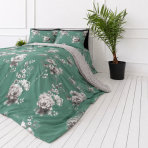 Satin påslakanset „Sage Whisper“. Mönstrade sängkläder, 140x200 cm, 150x200 cm, 160x200 cm, 180x200 cm, 200x200 cm, 200x220 cm Satin påslakanset „Sage Whisper“. Mönstrade sängkläder, 140x200 cm, 150x200 cm, 160x200 cm, 180x200 cm, 200x200 cm, 200x220 cm