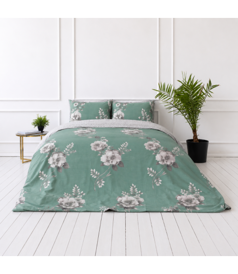 Satin påslakanset „Sage Whisper“. Satin påslakan