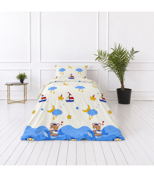Satin påslakanset „Sailor“. Satin påslakan