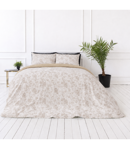Satin påslakanset „Sand Damask“. Satin påslakan