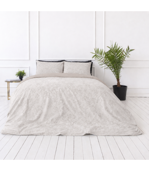 Satin påslakanset „Sand Damask“. Satin påslakan