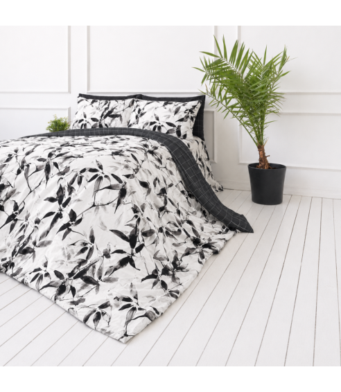Satin påslakanset „Smoky Petals“. Satin påslakan