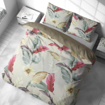 Premium satin påslakanset „Tropical Muse“. Beige sängkläder, 140x200 cm, 150x200 cm, 160x200 cm, 180x200 cm, 200x200 cm, 200x220 cm Premium satin påslakanset „Tropical Muse“. Beige sängkläder, 140x200 cm, 150x200 cm, 160x200 cm, 180x200 cm, 200x200 cm, 200x220 cm